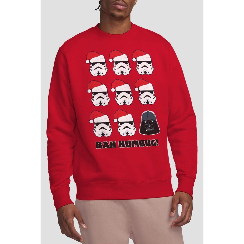 STAR WARS Unisex Adult Bah Humbug Stormtrooper Darth Vader Sweatshirt