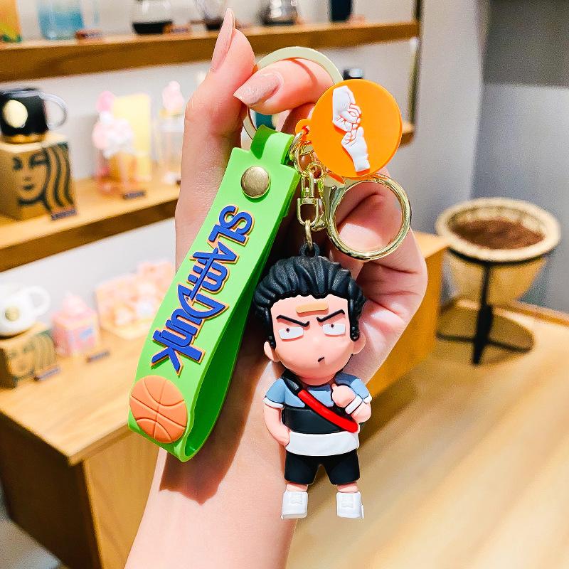 

Creative Slam Dunk Sakuragi Hanamichi Keychain Pendant | Exquisite Bag Charm Keyring Gift Single OPP Bag Packaging