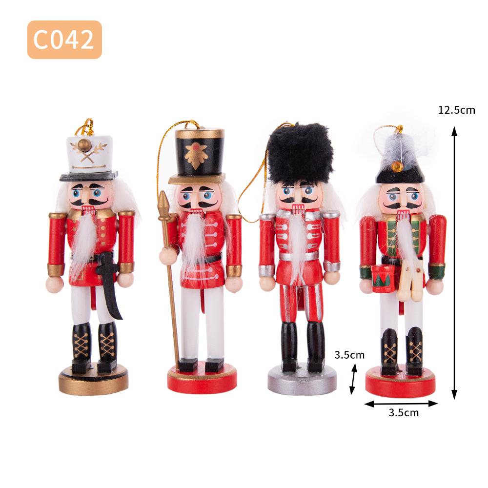 Classic Red & Gold Soldier Nutcracker Ornament Set