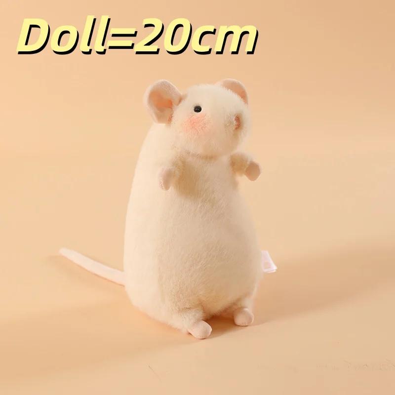Peluche Topo Cartone Animato Morbido Pelliccioso Animale di Peluche Ratto Adorabile Topo Elegante Peluche Per Ragazza Decorazione Casa Regali di Compleanno
