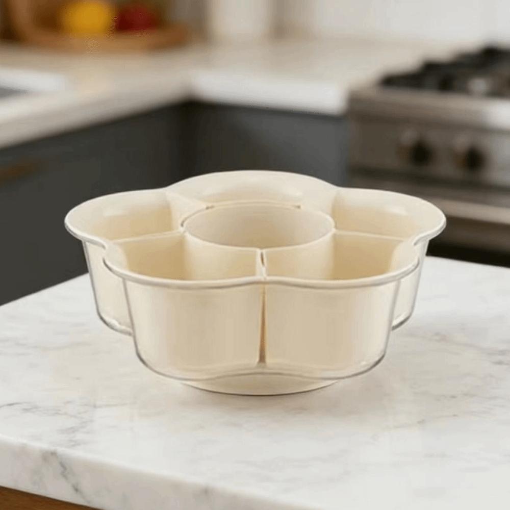 Hollow-Out Divided Serving Tray Creative Dried Fruit Snack Plate  Kitchen Preparation