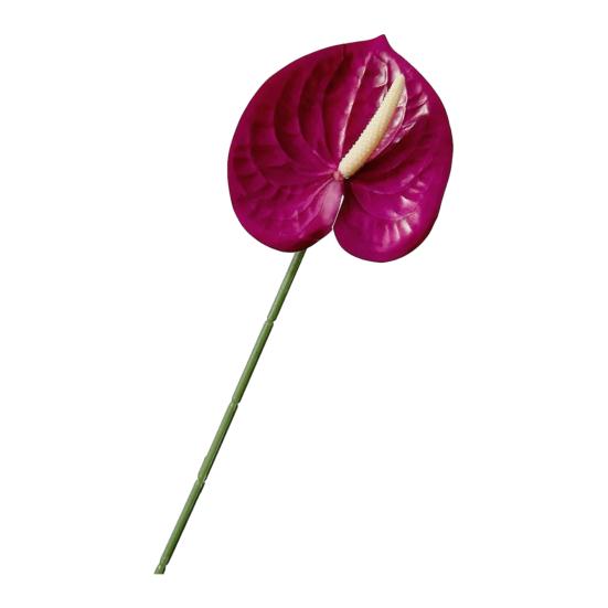 Artificial Anthurium Flower 24.4 Inch Real Touch Fake Flower for DIY Wedding Bouquets Floral Arrangements Bridal Shower Party Centerpiece