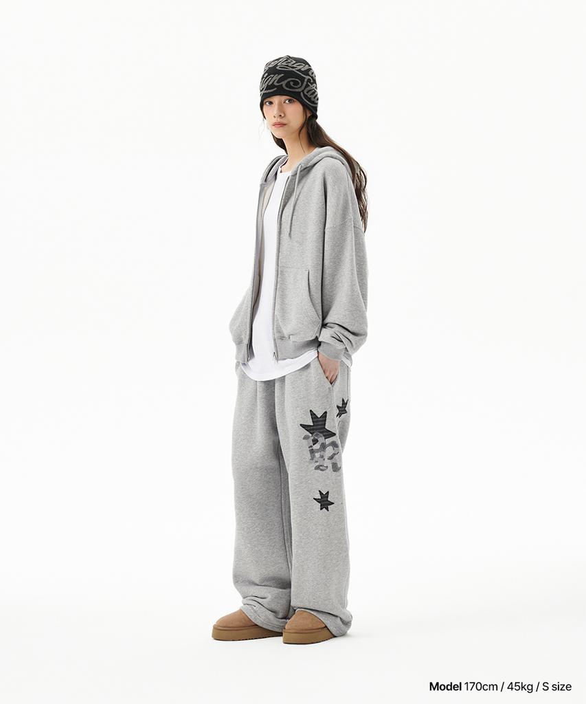 MAHAGRID Pray Applique Sweat Pant Gray(Mg2Ffmpa05A)