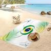 Brasilien Fußball Druck Strandtuch Schnelltrocknend Super Saugfähig Weiches Badetuch zum Schwimmen Strand Reisen Fan Souvenir Geschenk