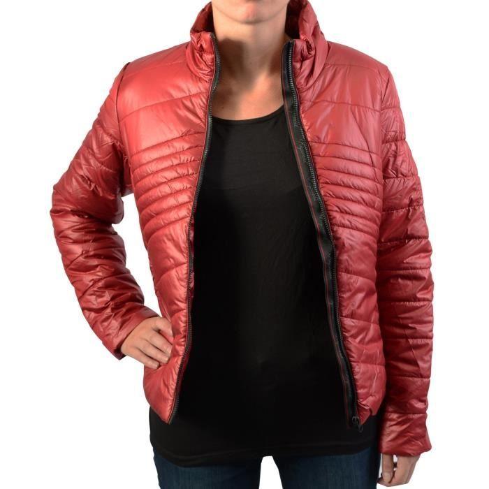 Women's Down Jacket - Kaporal - Popy - Quilted Effect - Zip Fastening - Navy