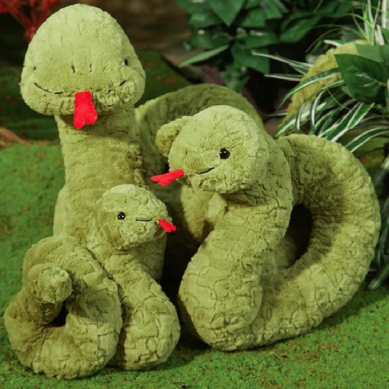 Adorable Stevie Snake Plush Toy Soft Green Comforting Cuddle Buddy