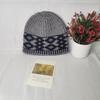 New retro wool hat couple autumn and winter designer diamond pattern color matching warm knitted hat cold hat