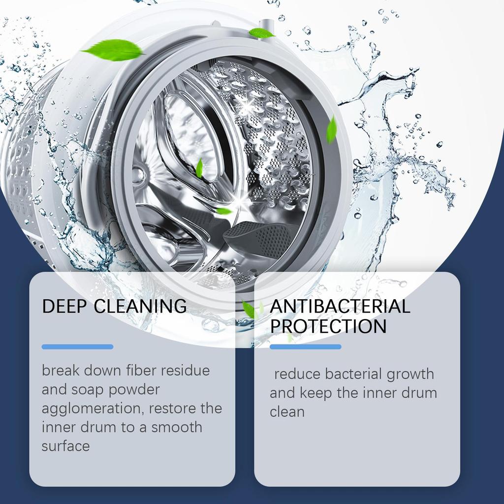 Washer cleaner Stain remover All models fit Odor elimination Freshness Low foaming formula protects the inner tube