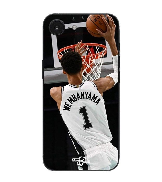Coque Maniacase Pour Iphone 16E Victor Wembanyama n°1 San Antonio Spurs Dunk