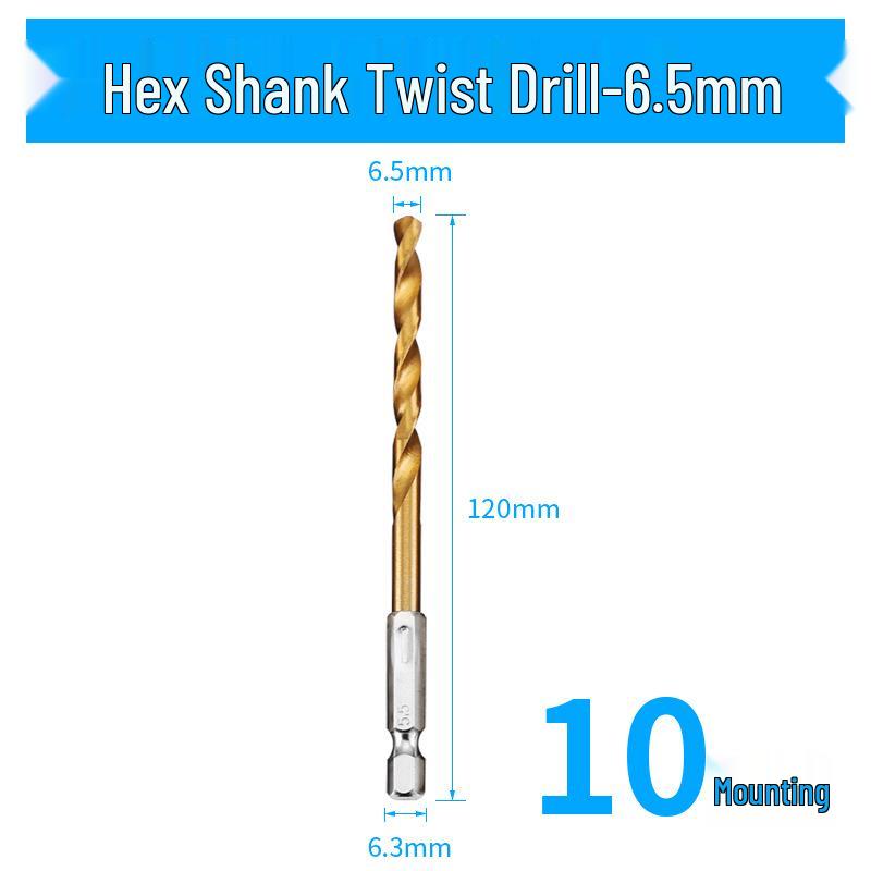 6.35mm Hex Shank Twist Drill Bit Set for Electric Screwdrivers and Pneumatic Tools