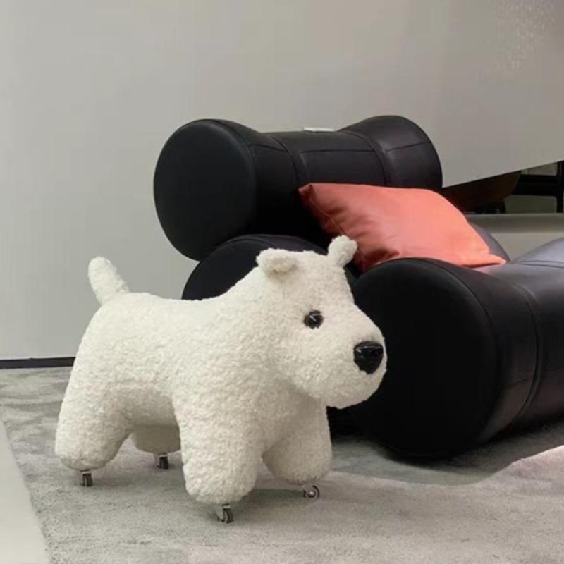 Teddy Dog Shoe Changing Stool Luxury Decorative Removable Stools Small Children Stool Modern Multifunctional Stools with Wheels
