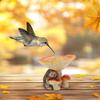 Creative Animal Feeding Trough Waterproof Art Statue Rustic Bird Feederc  Parrot