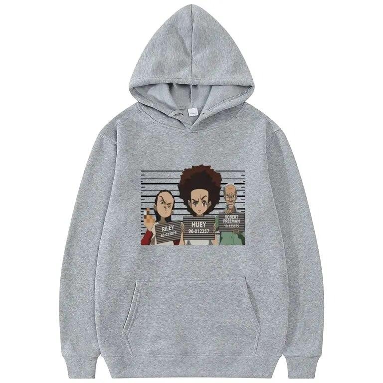 Zabawna bluza z kapturem The Boondocks Huey i Riley Unisex Damska Oversize Rozmiar EU Bluzy Bluza z kapturem Unisex Bluzy z kapturem Streetwear