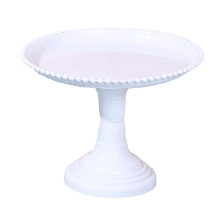 Servierplatte mit Fuß für Backwaren, bruchsicheres Kunststoffmaterial, pflegeleicht, unverzichtbares Küchenutensil