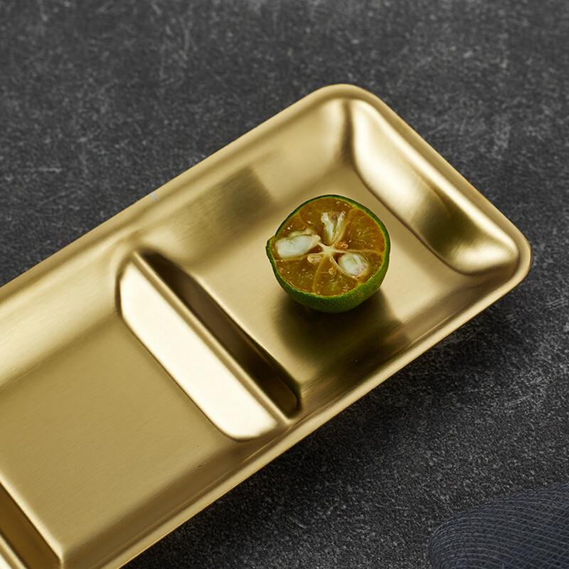 ZISIZ Stainless Steel Multi-Compartment Seasoning Dish