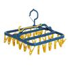 Multifunctional 32-Clip Side-Hanging Drying Rack for Dorms and Home Use, Ideal for Underwear and Sock Storage.