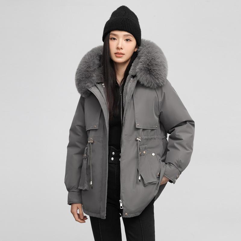 New cotton-padded clothes women's autumn and winter clothes short cotton clothes pie overcome velvet liner large fur collar large size coat
