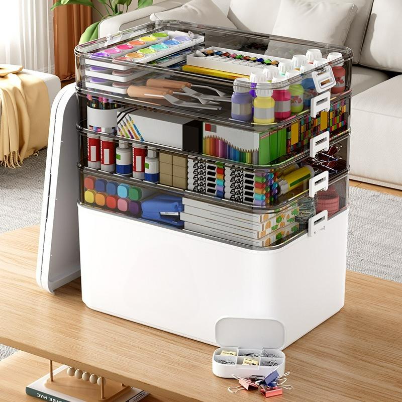 Large Multi-layer Plastic Medicine Box Portable Emergency Storage Household Organizer Multi-functional Family Care Package