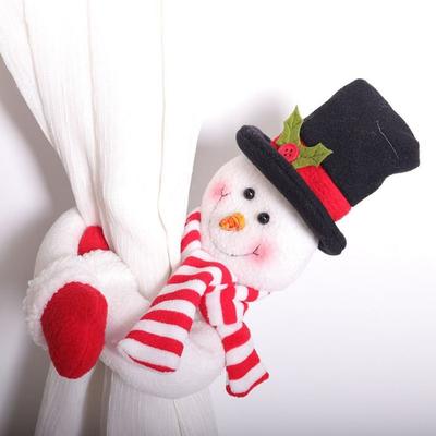 Cartoon Christmas Curtain Buckle Adorable Design Unique Santa Claus Curtain Tieback Decorative Snowman Curtain Holder Room