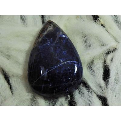50Cts. Natural Sodalite Pear Crystal Mineral Cabochoh Loose Gemstone 24X37MM SK-2872