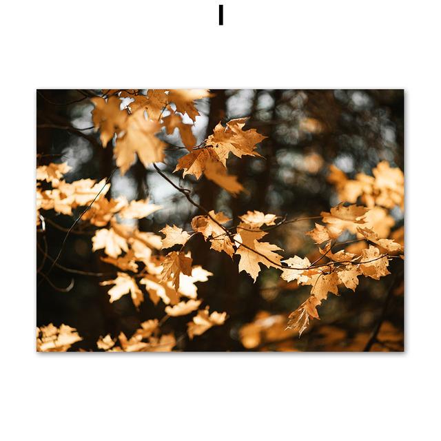 Maple Leaf Canvas Picture Paintings for Living Room Frameless Wall Art Prints Moutain Landscape Posters Modern Home Deocr No Frame