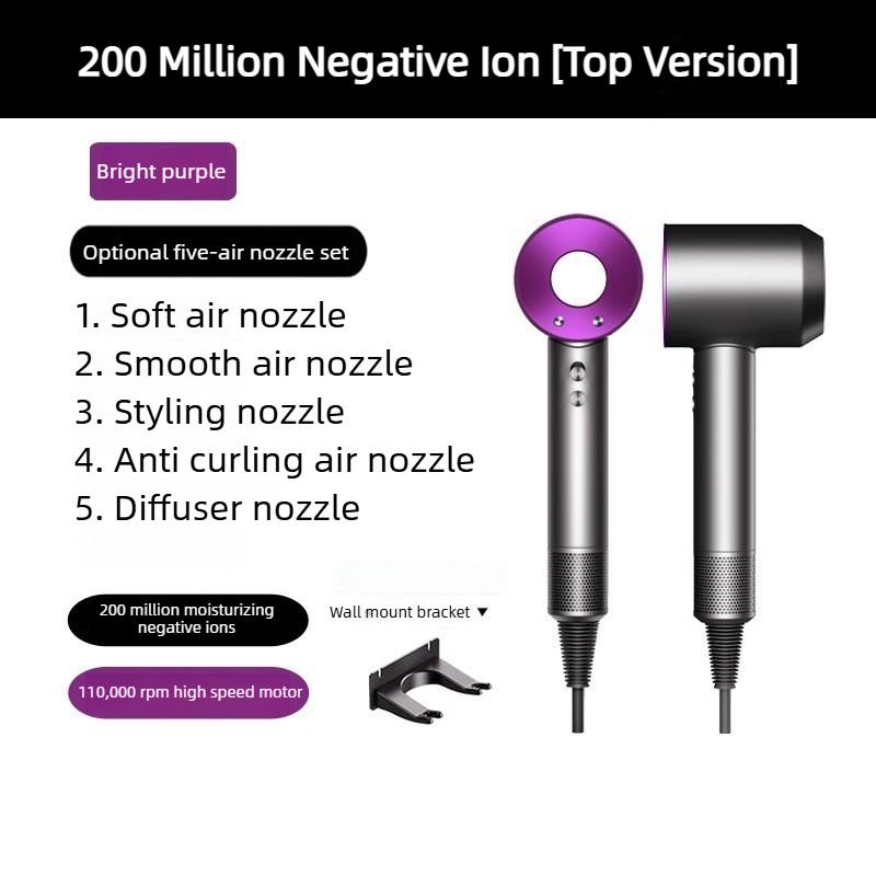 High Power Silent Hair Dryer Negative Ion Hair Care High-Speed Hair Blower Household Professional Hair Blowing Machine