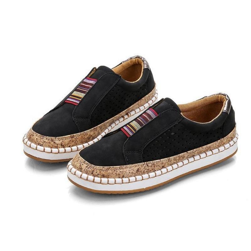 Women's shoes flat-soled color matching women's platform casual shoes sports style one-pedal single shoes women