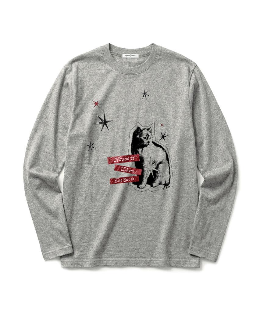 Deomopeuhauseu House Cat Print Standard Fit Long Sleeve [3 Colors]
