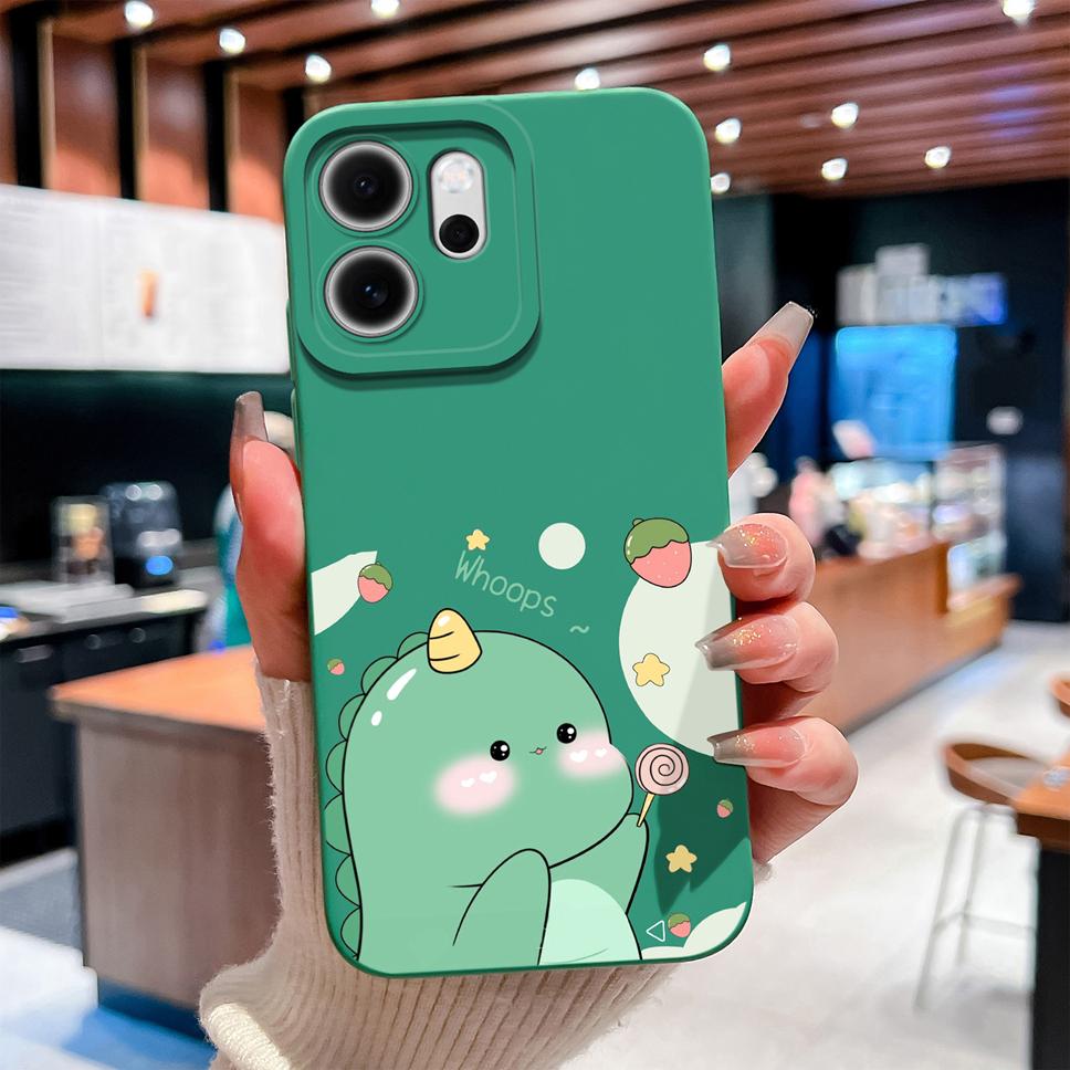 For Oppo Reno 14F 5G Phone Case Sunflower Patterns Soft Liquid Silicone Shell For OppoReno14F 14 F Camera Coverage Durable Capa