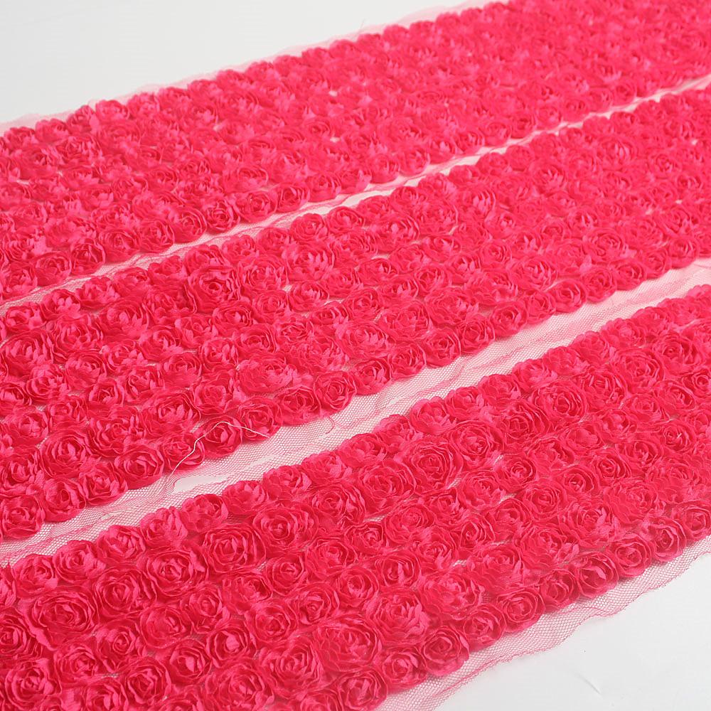 2y/lot 10cm Shabby Chiffon Rose Lace for Baby Girls Dress Clothing Romper Sewing Accessories Wedding Decorative Flowers