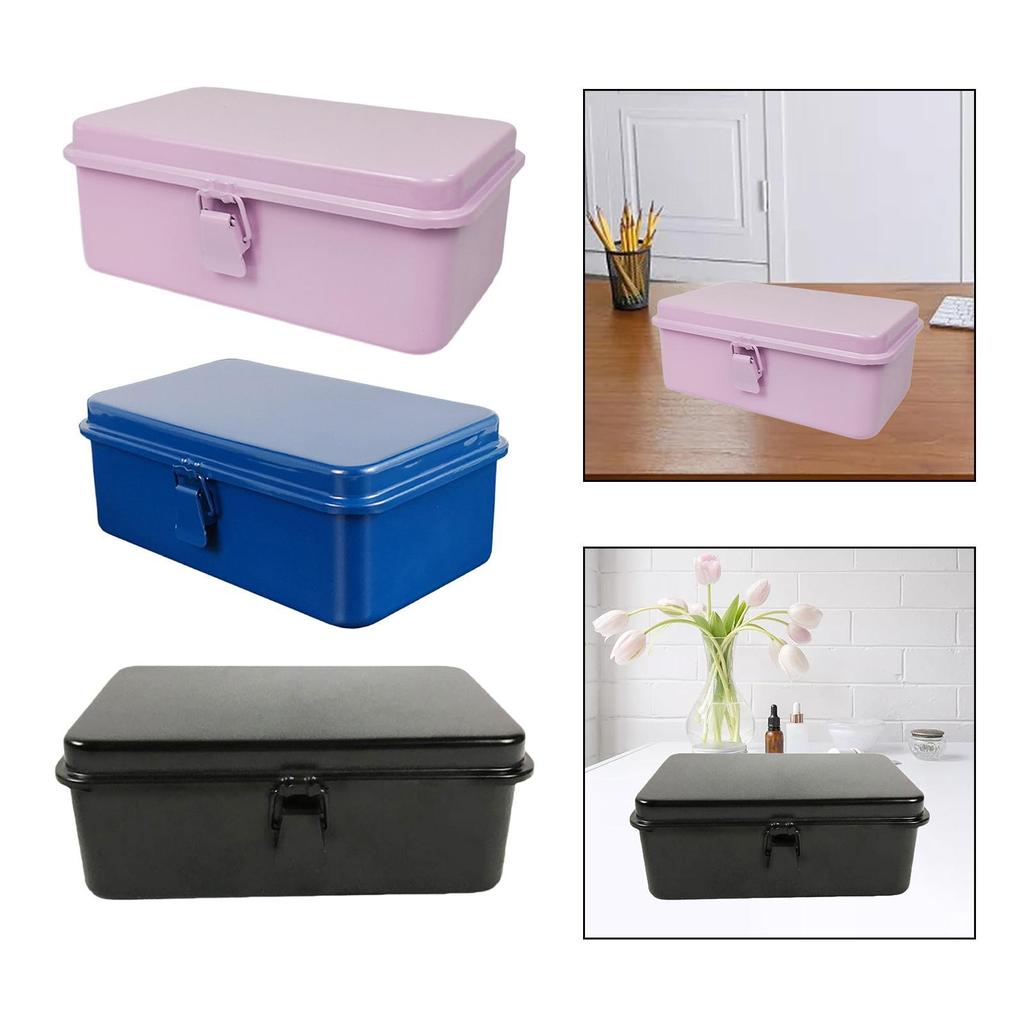 Iron Storage Box Note Organizer Empty Box Metal Case for Stamp Candles Stationery