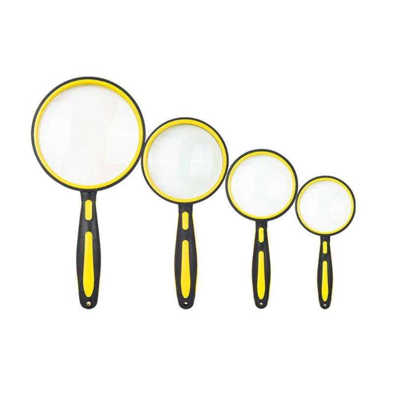 Optical Glass Magnifying Tool with Ergonomic Rubber Handle 5-10X Handheld Magnifier for Enhances Comfort and Usability