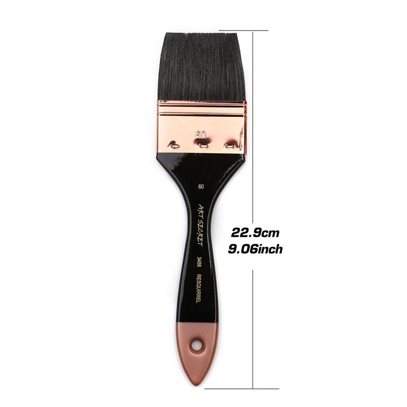 Dainayw Premium 4 buc. Pensule rotunde/plate pentru vopsea pentru păr de veveriță Set de perii moi pentru spălare mare