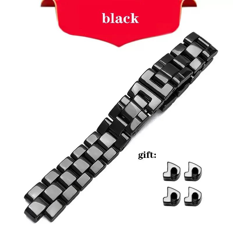 Correa de reloj para J12 correa de muñeca de cerámica de alta calidad para mujer hombre pulsera de moda negra blanca 16 mm 19 mm