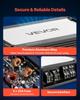 Car Audio Amplifier, 4-Channel Bridgeable Car Amplifier, Multichannel Class D Stereo Amp, Max. 4 x 420W at 4 Ohms / 4 x 600W at 2 Ohms, High Output,