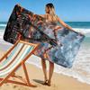 Name Custom Kratos God of War Print Beach Towel, Large Soft Quick Dry Towel for Beach Camping Swimming