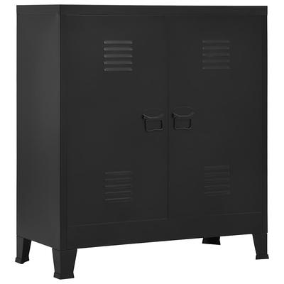 Vidaxl Industrial Storage Cabinet, Black 90X40X100 Cm Steel