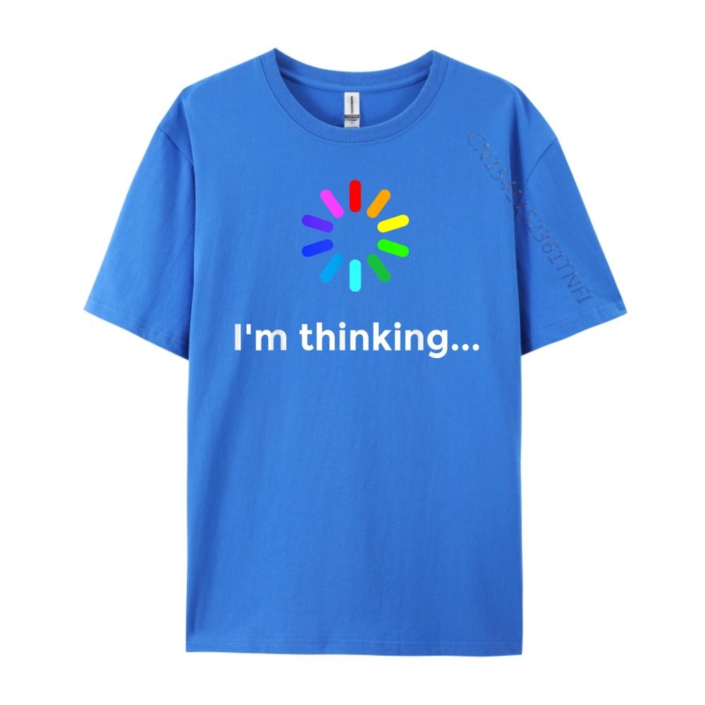 I M Thinking Geek Nerd Computer Programmer Techie T Green And White Graphic T Shirt Short Sleeve TShirt
