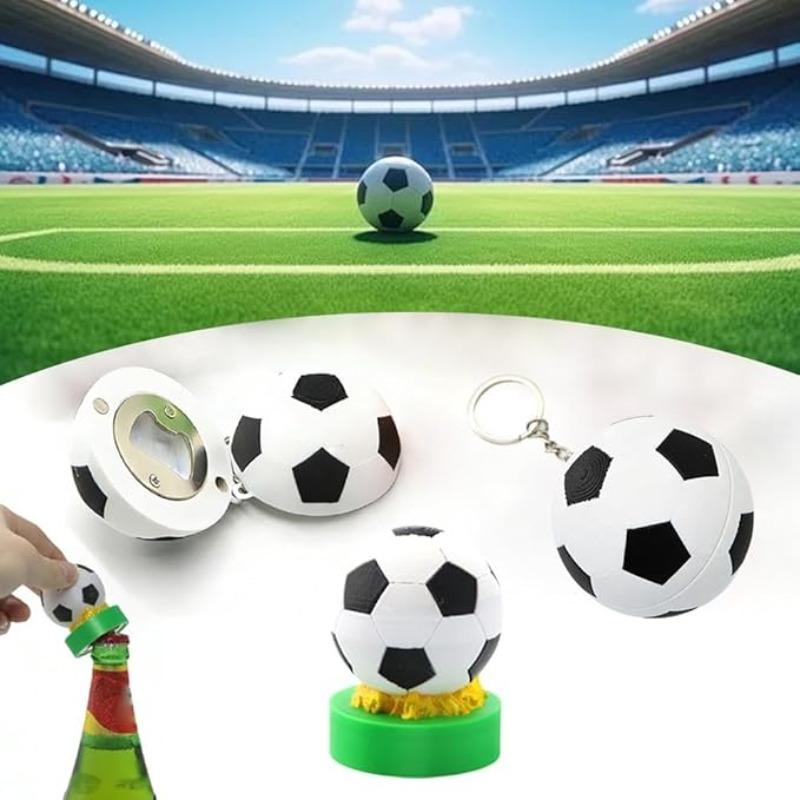 Ball Magnetic Bottle Opener Keychain Funny Novelty Gift for Beer Lovers Home Bar Accessories with Magnet for Easy Use