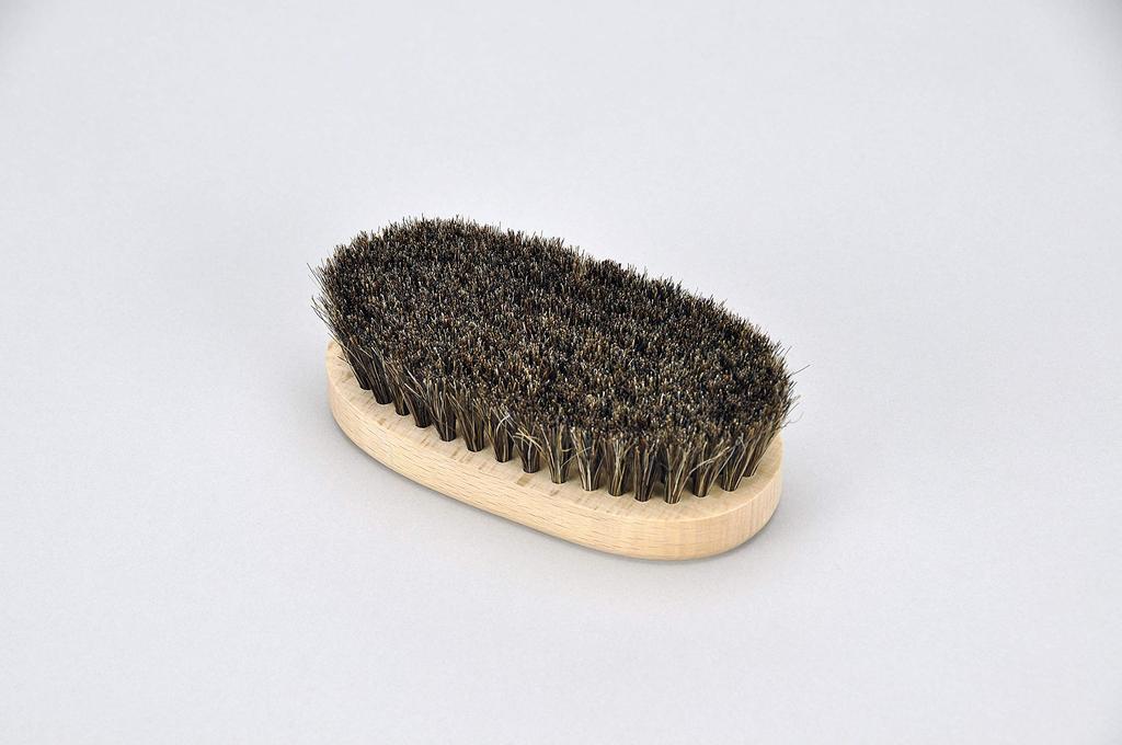 Sakai Sangyo Japanese-made Leather Product Brush, 120mm, Horsehair, for Dust Removal, Finishing Polish, and Maintenance. Ideal for leather shoes, Fath
