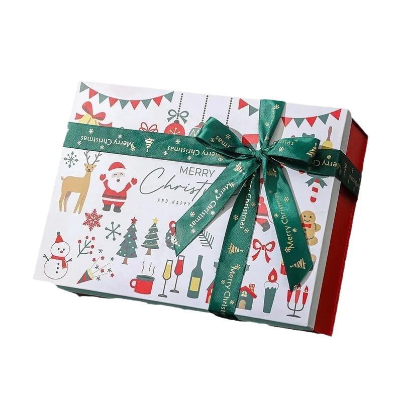 Jultomtens strumpor Julklappsförpackning Moderiktig färgutskrift Pappersförpackning Dekorerad förvaringslåda Högtidssäsong