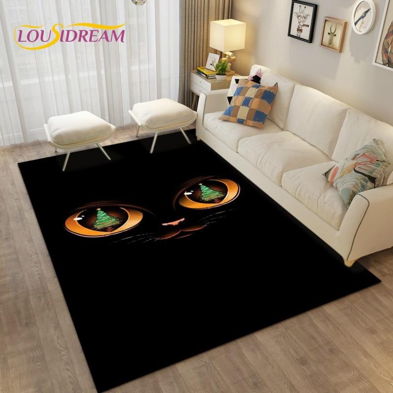 Cartoon Cute Cat Animals Carpets Rug for Living Room Bedroom Children's Room Decorative Floor Mat Kithen Bath Non-slip Area Rug