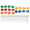 20PCS Rock Climbing Holds for Kids PE Multi Colored Climbing Rock Wall Grips with Mounting Hardware for Indoor Outdoor