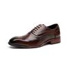 Men Dress Shoes Luxury Patent Leather Oxfords British Style Business Casual Leather Shoes Laced Derby Shoe Wedding Shoes for Men