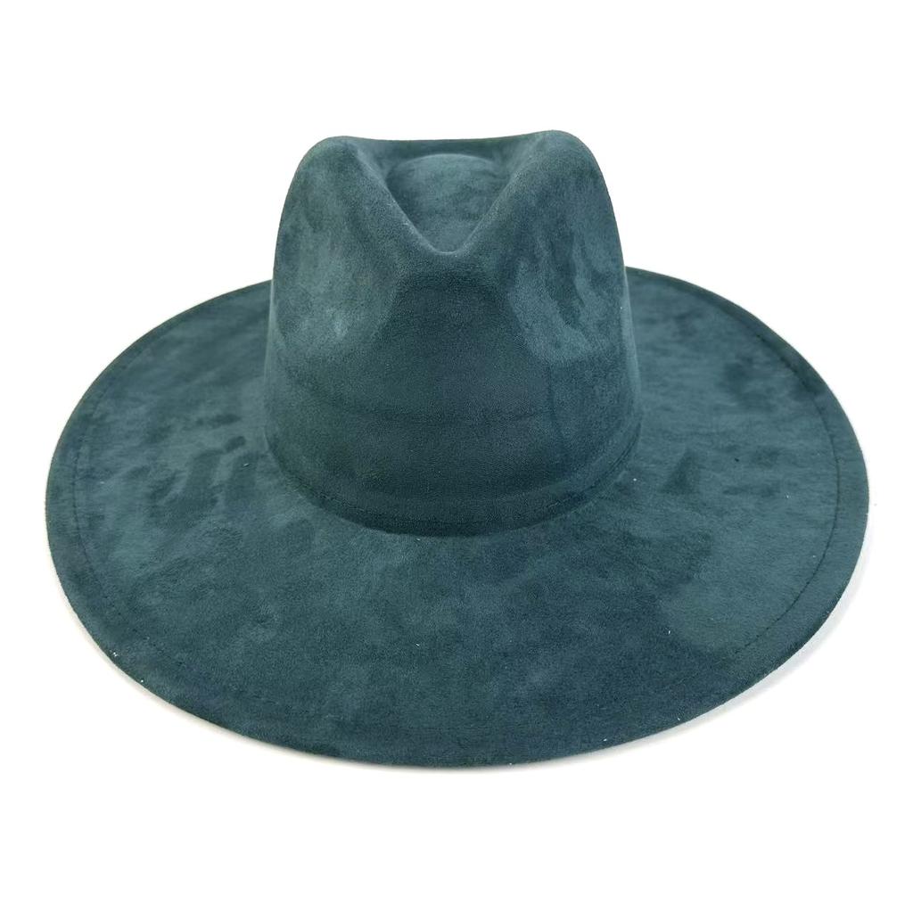 European And American Style New Big-Brimmed Suede Top Hat Fashionable Simple Top Hat Peach Heart Top Big-Brimmed Jazz Hat