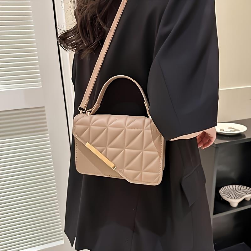 1pc Stylish Quilted Crossbody Bag for Women - Adjustable Strap & Magnetic Clasp Closure, Lightweight Durable Design for Everyday Work Outings