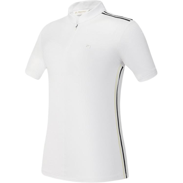 Fila Golf Series Comfortable Simple Knit Short Sleeve T-Shirt Women Tops A11W535134F-WT