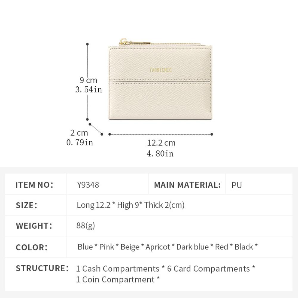 Pu Leather Business Card Holder Large Capacity Bank/ID/Credit Card Bag Women Short Wallet  Shopping