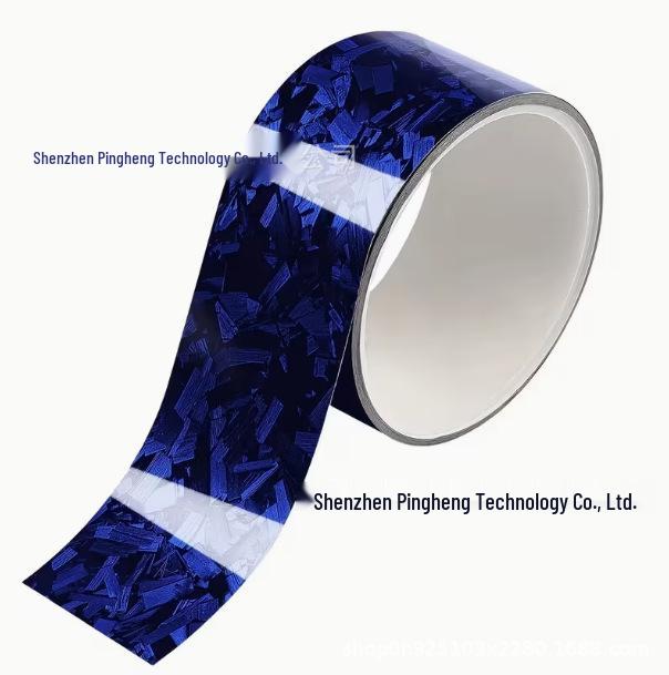 5m Glossy Gold Floral Carbon Fiber Car Sticker for Door Sill and Rearview Mirror (5cmx5m)