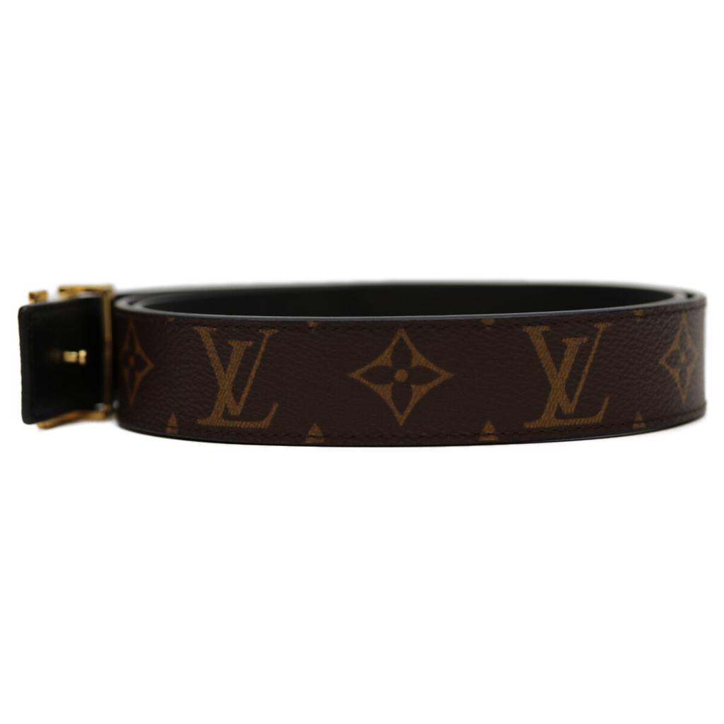 Louis Vuitton 21 Year M9453 GHardware Santur LV Initial 30MM Wendegürtel Gürtel Braun / Gold Gebraucht